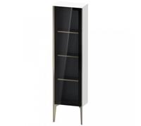 Duravit XViu XV1365 Armario semi-elevado con puerta de cristal vertical, con bisagra a la izquierda, 400x240 mm, altura 1330 mm, XV1365LB171, Color: champán mate/medio roble
