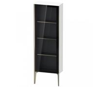 Duravit XViu XV1366 Armario semi-elevado con puerta de cristal vertical, con bisagra a la izquierda, 500x240 mm, altura 1330 mm, XV1366LB179, Color: champán mate/nogal natural