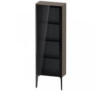 Duravit XViu XV1366 Armario semi-elevado con puerta de cristal, vertical, con bisagras a la derecha, 500x240 mm, altura 1330 mm, XV1366RB290, Color: negro mate/gris claro sm.