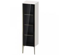 Duravit XViu XV1367 Armario semi-elevado con puerta de cristal, vertical, con bisagras a la derecha, 400x360 mm, altura 1330 mm, XV1367RB122, Color: champán mate/blanco alto brillo.
