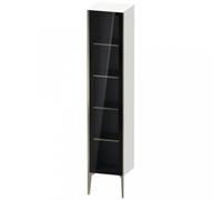 Duravit XViu XV1375 Armario alto con puerta de cristal vertical, con bisagra a la izquierda, 400x360 mm, altura 1770 mm, XV1375LB279, Color: negro mate/nogal natural