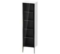 Duravit XViu XV1376 Armario alto con puerta de cristal vertical, tope izquierdo, 500x360 mm, altura 1770 mm, XV1376LB279, Color: negro mate/nogal natural
