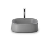 Duravit Zencha lavabo sobre encimera 420 mm, sin agujero para grifo, 23734267791, Color: Raso gris con Wondergliss