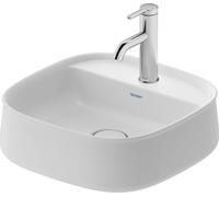 Duravit Zencha lavabo sobre encimera 420 mm, un agujero de grifo, 2374423271, Color: Seda blanca mate