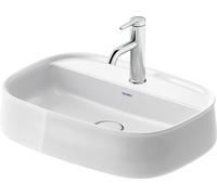 Duravit Zencha lavabo sobre encimera 550 mm, un agujero de grifo, 23745500711, Color: Blanco alto brillo con Wondergliss
