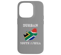 Durban Sudáfrica Vintage Sudáfrica Bandera Mapa Diseño Carcasa para iPhone 14 Pro