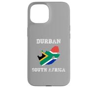Durban Sudáfrica Vintage Sudáfrica Bandera Mapa Diseño Carcasa para iPhone 15