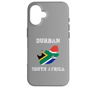 Durban Sudáfrica Vintage Sudáfrica Bandera Mapa Diseño Carcasa para iPhone 16
