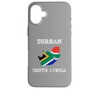 Durban Sudáfrica Vintage Sudáfrica Bandera Mapa Diseño Carcasa para iPhone 16 Plus