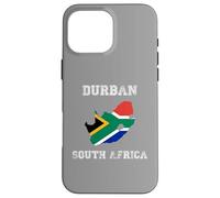 Durban Sudáfrica Vintage Sudáfrica Bandera Mapa Diseño Carcasa para iPhone 16 Pro MAX