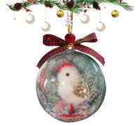 Durchsichtige Weihnachtskugeln - 8,99 cm Kolibri Kugel, Vogel Weihnachtsdekoration, unzerbrechlich PET Kugel Ornament | dekorativ für Baum, Feiertage, Geburtstag, Hochzeit, Party, Herbst, Halloween, T