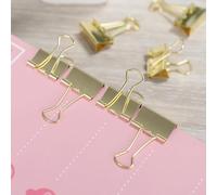 Durdiiy 30 clips plegables de metal dorado de 25 mm para archivar, documentos, dinero, papel, bulldog, abrazaderas estacionarias para oficina, escuela, hogar, cocina, tiendas, suministros