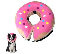 Durdiiy Collar Isabelino Perro Inflable, Ajustable Collar de Protección para Perro y Gato Recuperan de una Cirugía Evite Morder y Arañar (Azul, S)