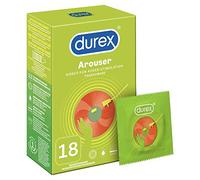 Durex Arouser Stimulation Preservativos - Preservativos estimulantes con venas para un placer sexual aún más excitante - Set de 18