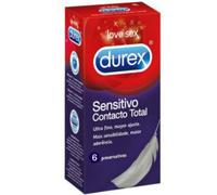 DUREX CONDOMS DUREX SENSITIVO CONTACTO TOTAL 6 UDS