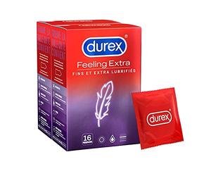 DUREX - Condones extra finos y extra lubricados (16 unidades)
