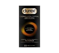 Durex Conexión Total Preservativo Ultra Fino Plus sin Látex con Tecnología Body Feel que Transmite Mejor el Calor Corporal, 10 Condones