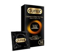Durex Conexión Total Preservativo Ultra Fino Plus sin Látex con Tecnología Body Feel que Transmite Mejor el Calor Corporal, 10 Condones