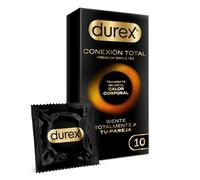 Durex Conexión Total Preservativo Ultra Fino Plus sin Látex con Tecnología Body Feel que Transmite Mejor el Calor Corporal, 10 Condones