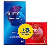 Durex Natural Plus 12 Preservativos + 3 Sensitivo Contacto Total