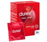 Durex FEEL THIN Condones finos, ajustados, extra hidratados, 24 unidades
