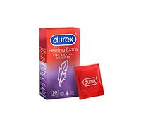 Durex - Lote de 2 preservativos Feeling Extra - Preservativos extra finos y extra lubricados - 10 unidades