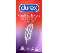 Durex - Lote de 2 preservativos Feeling Extra - Preservativos extra finos y extra lubricados - 10 unidades