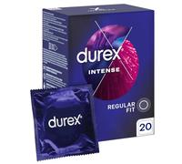 Durex Intense - Condones con puntos y rayas acanaladas, 20 unidades