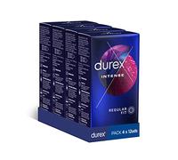 Durex Intense Orgasmic Intensificadores Del Orgasmo Con Gel Estimulante Del Clítoris - 48 Condones, color Negro