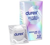 DUREX Invisible Extra Lubricado 12 Unidades - Preservativos Ultra Sensibles Para Mayor Placer