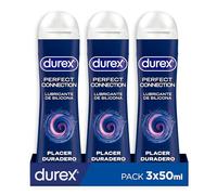 Durex Lubricante Perfect Connection De Base Silicona Y Larga Duración, Sin Fragancias (50 ml (Paquete de 3))