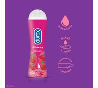 Durex Lubricante Play Cereza 50ml - Lubricante Acuoso Con Sabor Frutal Para Suave Experiencia