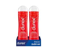 Durex Lubricante Sabor Y Aroma Fresa De Base Agua - 2x50ml