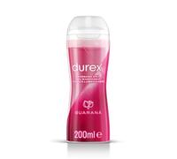 Durex Masaje 2 en 1 Guaraná, lubricante sexual íntimo, apto para relaciones íntimas y masajes, gel lubricante a base de agua, formato cómodo, 200 ml