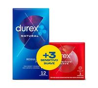 Durex Natural Plus 12 Preservativos + 3 Sensitivo Contacto Total