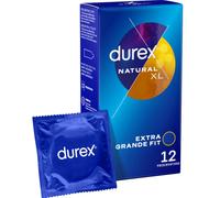 DUREX Natural XL 12 Unidades - Preservativos Extragrandes Para Máxima Comodidad y Sensibilidad