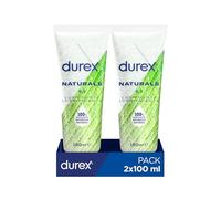 Durex Naturals Lubricante a Base de Agua, 100% Natural sin Fragancia, Colorantes ni Agentes Irritantes - 100 ml x 2 Unidad ( Paquete de 1)