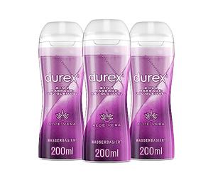 Durex Play 2in1 Massage- & Gleitgel Aloe Vera 3er Pack (3 x 200ml)
