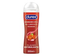 Durex Play Massage Gel Lubricante 2 en 1, Gel de Masaje y Lubricante con Guaraná 200 ml