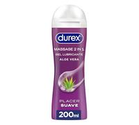 Durex Play Massage Gel Lubricante 2 en 1, Gel de Masaje y Lubricante con Aloe Vera 200 ml