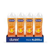Durex Play Massage Gel Lubricante 2 en 1, Gel de Masaje y Lubricante con Ylang Ylang 200 ml [Pack 4 Unidades]
