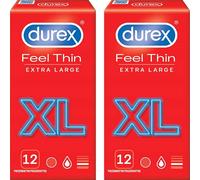 Durex Preservativos Feel Thin extra grandes - XL para sentimientos intensos y sensuales (36)