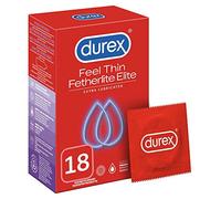 Durex Preservativos Feel Thin Fetherlite Elite Extra Lubricados - 18 piezas