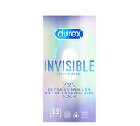 DUREX INVISIBLE EXTRA LUBRICADO 12 UDS