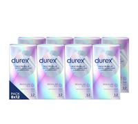 Durex Preservativos Invisible Extra Lubricado, Ultra Fino, 12 condones [Pack 8 Unidades]