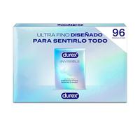 Durex Preservativos Invisible, Ultra fino, el más fino de Durex, pack 96 condones