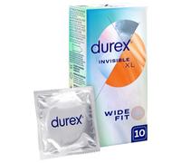 Durex Preservativos Invisibles Super Finos para Maximizar la Sensibilidad, el más fino de Durex (Extra Large 10)
