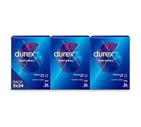 Durex Preservativos Natural, para Confort y Seguridad, 24 condones [Pack 3 Unidades]