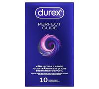 Durex Preservativos Perfect Glide - Con un montón de lubricante de silicona para un deslizamiento extra largo y una sensación segura - Paquete de 10 (1 x 10 unidades)