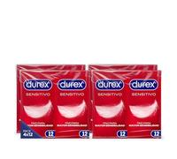 Durex Preservativos Sensitivo Contacto Total, Ultra Fino, Lubricado, 96 condones (8x12)